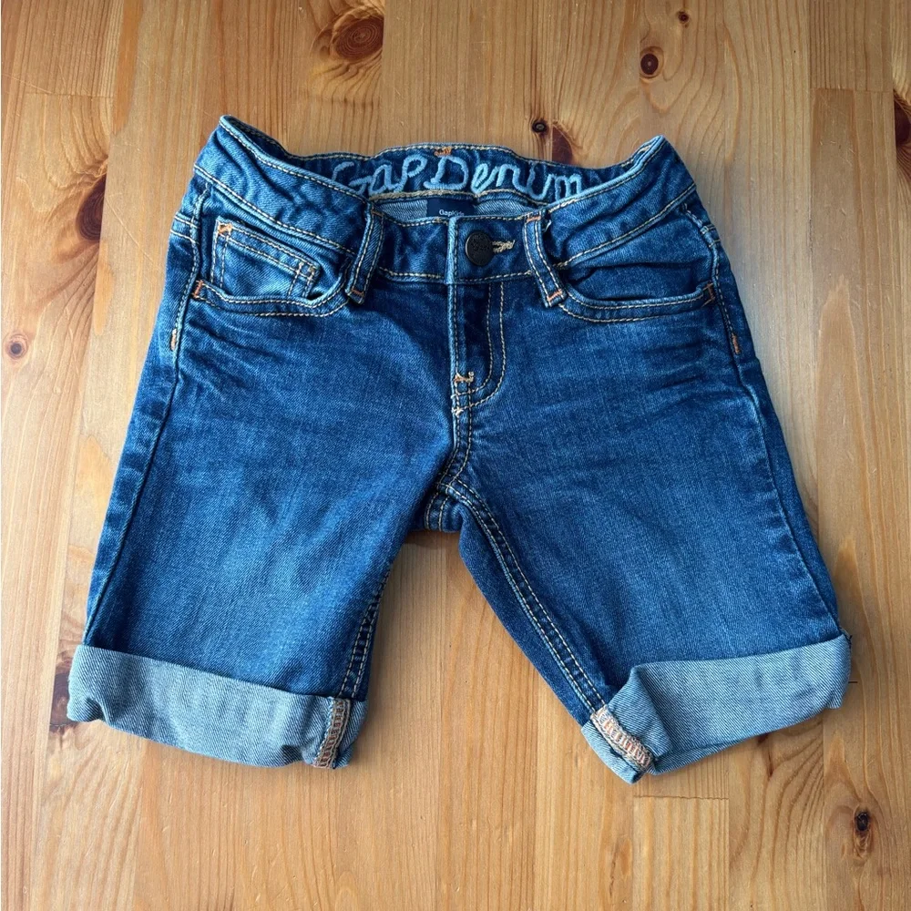 Gap Kids Unisex Bermuda Denim Shorts‎ Size 6